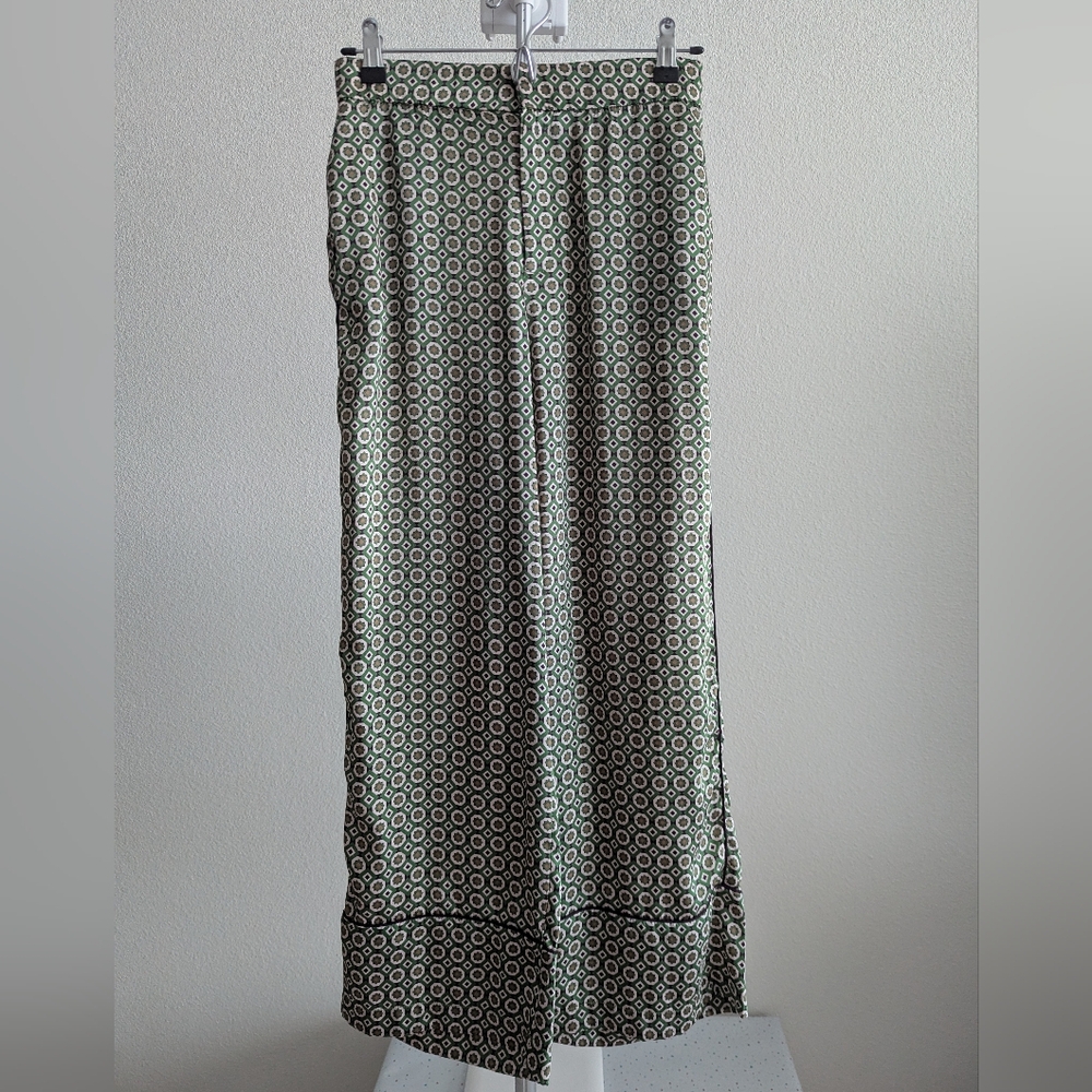 Zara Green and Purple Geometric Pajama Pants